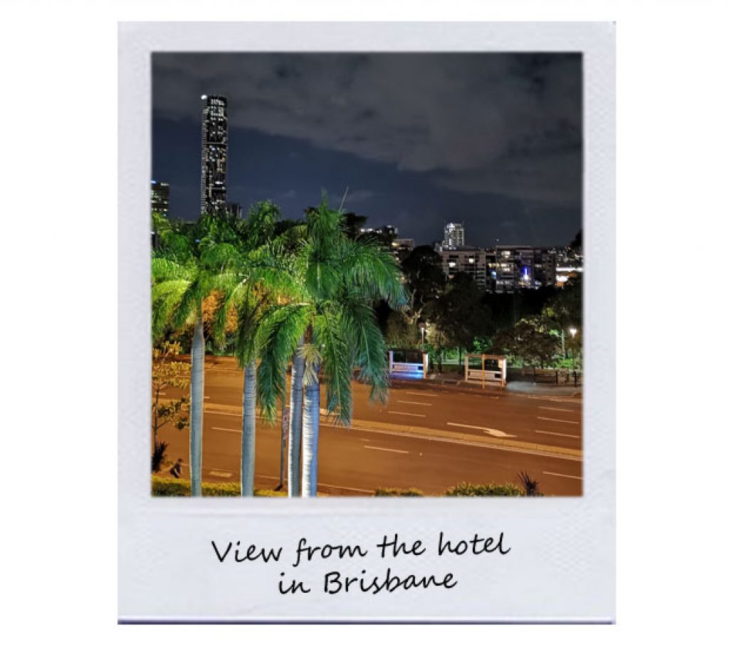 View from the hotel in Brisbane